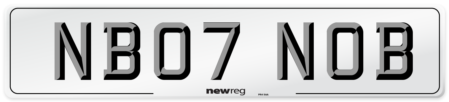 NB07 NOB Number Plate from New Reg